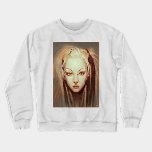 Jessika portrait Crewneck Sweatshirt by Artofokan